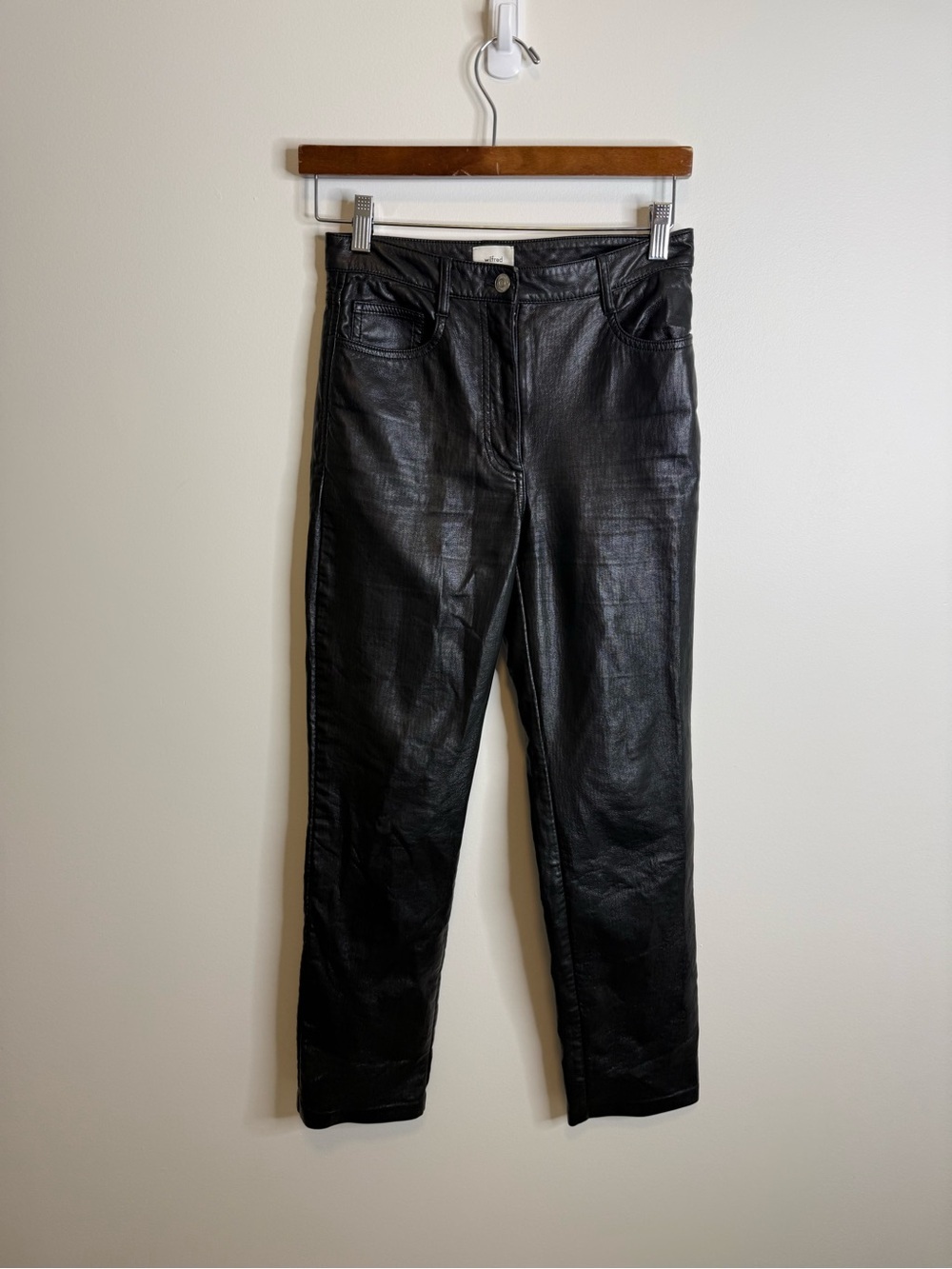 Wilfred The Melina™ Pant aritzia black leather size 2